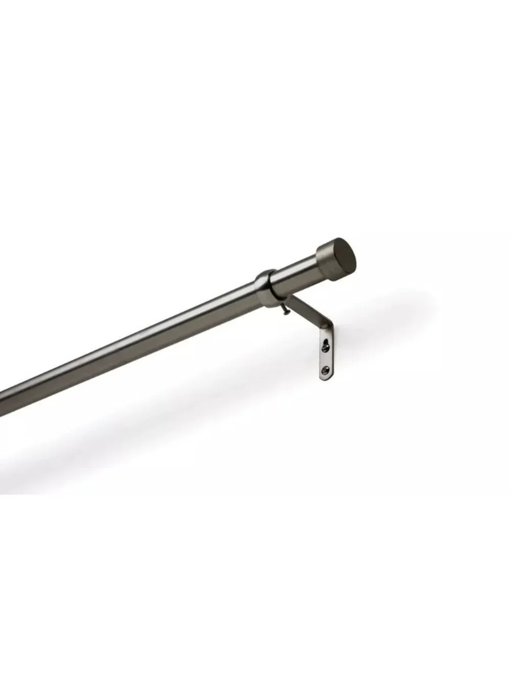 Threshold Dauntless Dark Metallic Gray Expandable Steel Curtain Rod 36